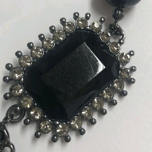 Premier Designs Crochet Black and Yellow Convertible Necklace Brooch PinP - Picture 5 of 8